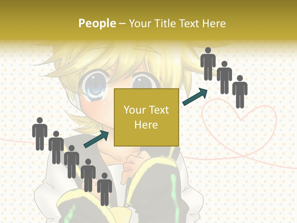 A Cartoon Character With Blue Eyes And Blonde Hair PowerPoint Template