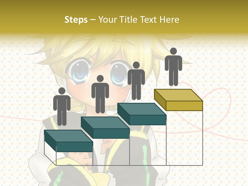 A Cartoon Character With Blue Eyes And Blonde Hair PowerPoint Template