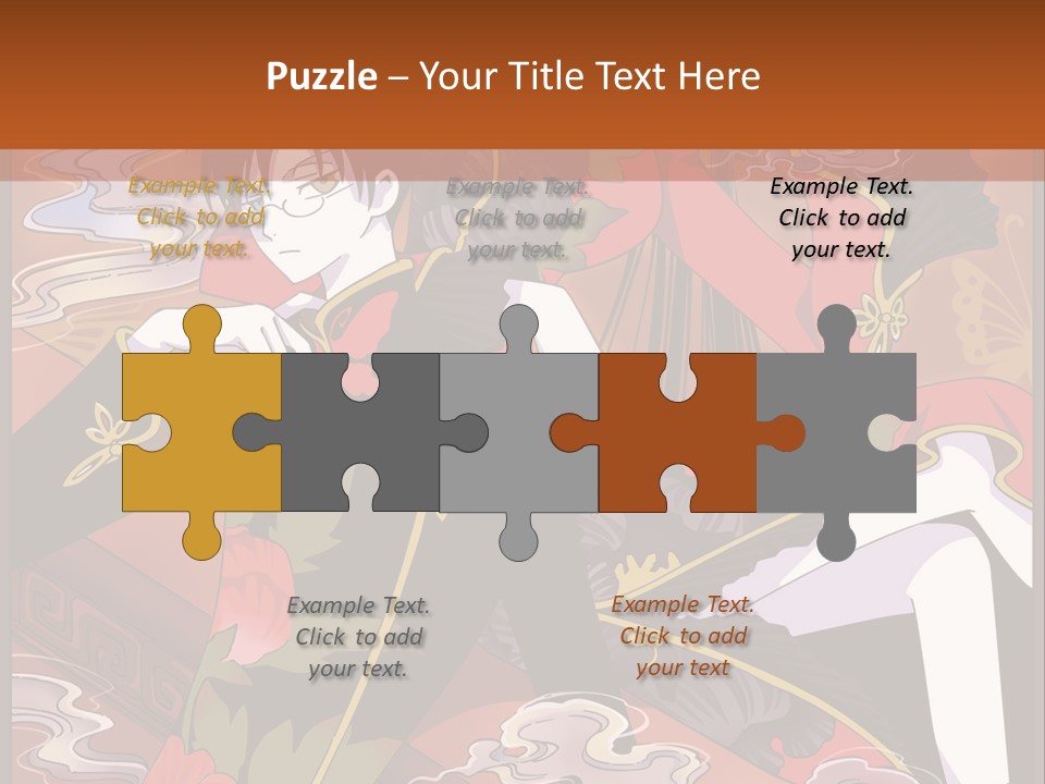 A Couple Of People Sitting On Top Of A Table PowerPoint Template