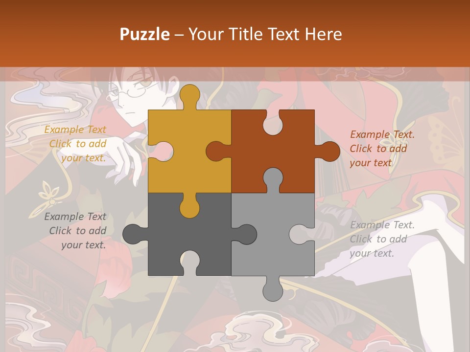 A Couple Of People Sitting On Top Of A Table PowerPoint Template