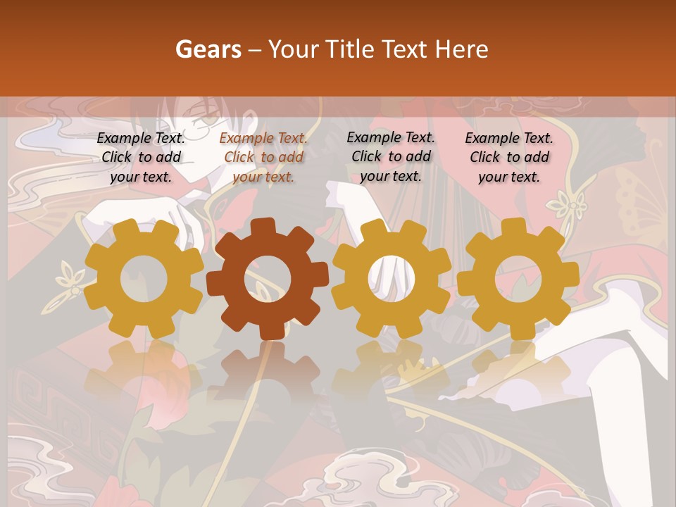 A Couple Of People Sitting On Top Of A Table PowerPoint Template