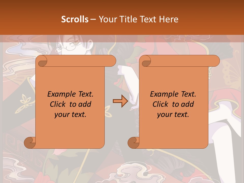 A Couple Of People Sitting On Top Of A Table PowerPoint Template