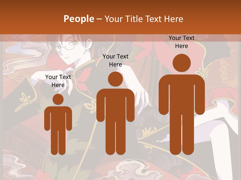 A Couple Of People Sitting On Top Of A Table PowerPoint Template