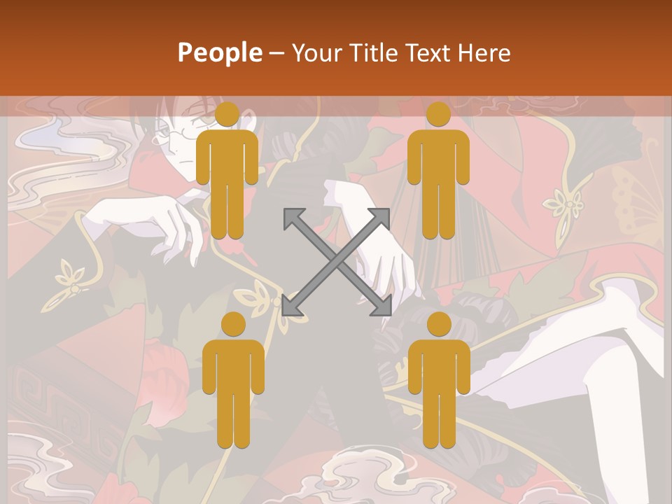 A Couple Of People Sitting On Top Of A Table PowerPoint Template