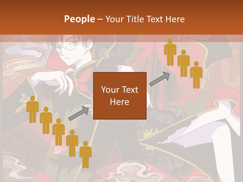 A Couple Of People Sitting On Top Of A Table PowerPoint Template