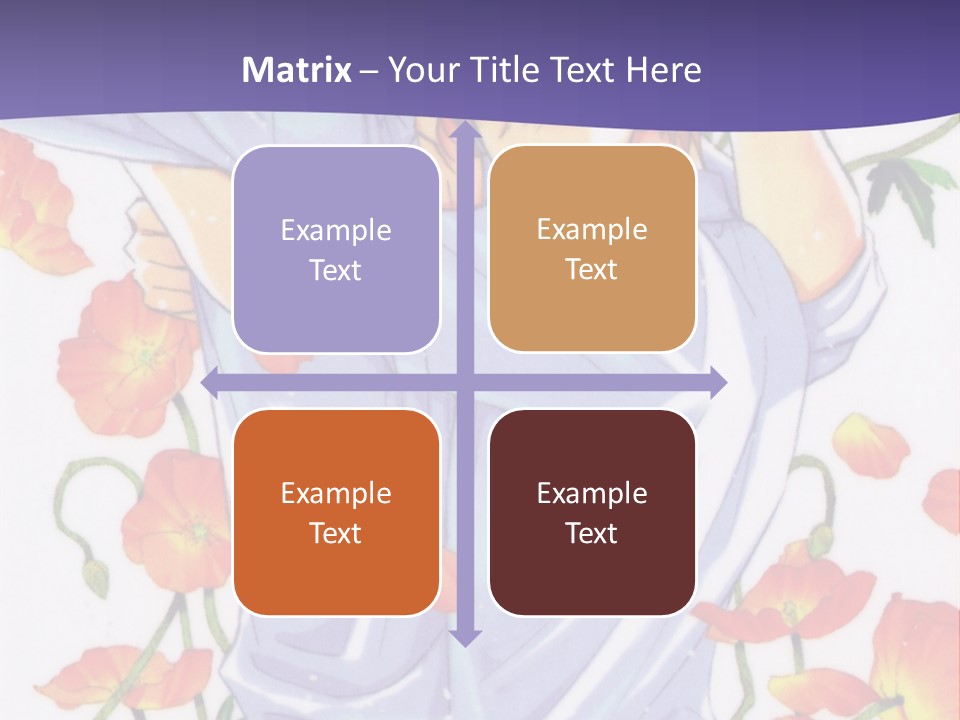 A Man And A Woman Hugging In Front Of Flowers PowerPoint Template