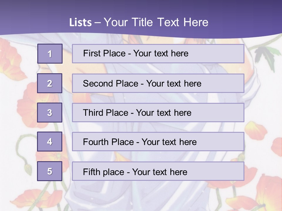 A Man And A Woman Hugging In Front Of Flowers PowerPoint Template