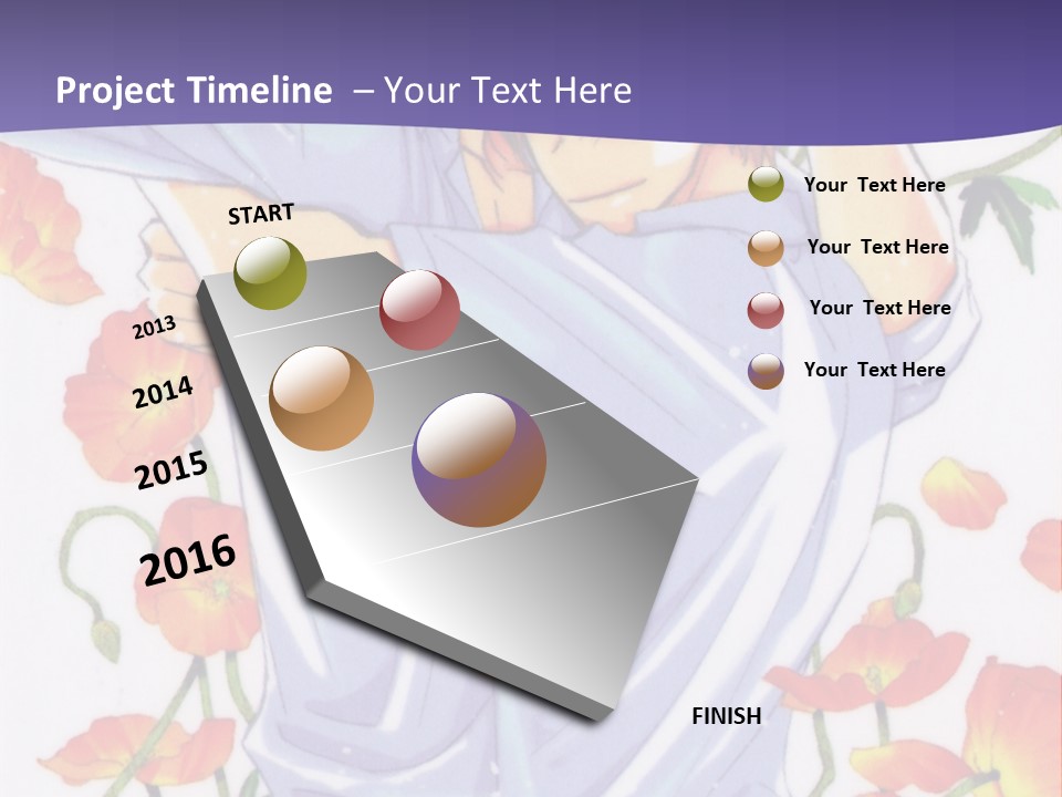 A Man And A Woman Hugging In Front Of Flowers PowerPoint Template