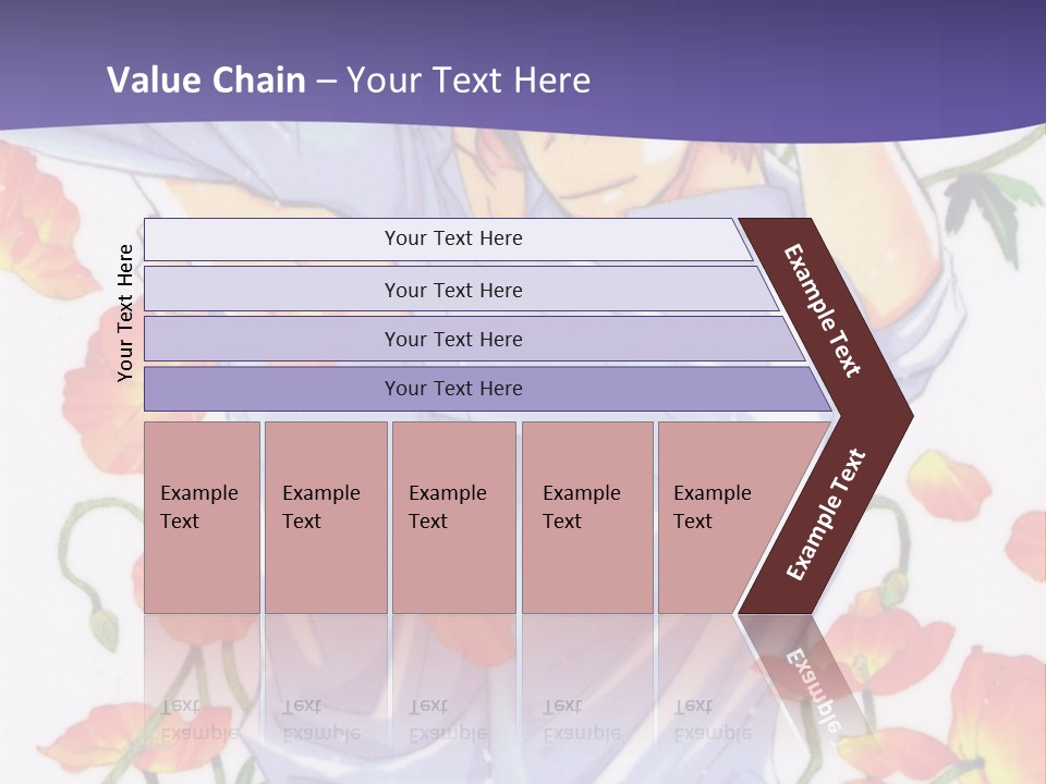 A Man And A Woman Hugging In Front Of Flowers PowerPoint Template