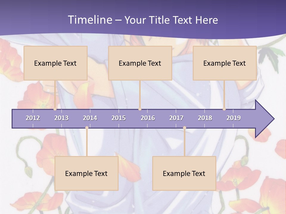 A Man And A Woman Hugging In Front Of Flowers PowerPoint Template