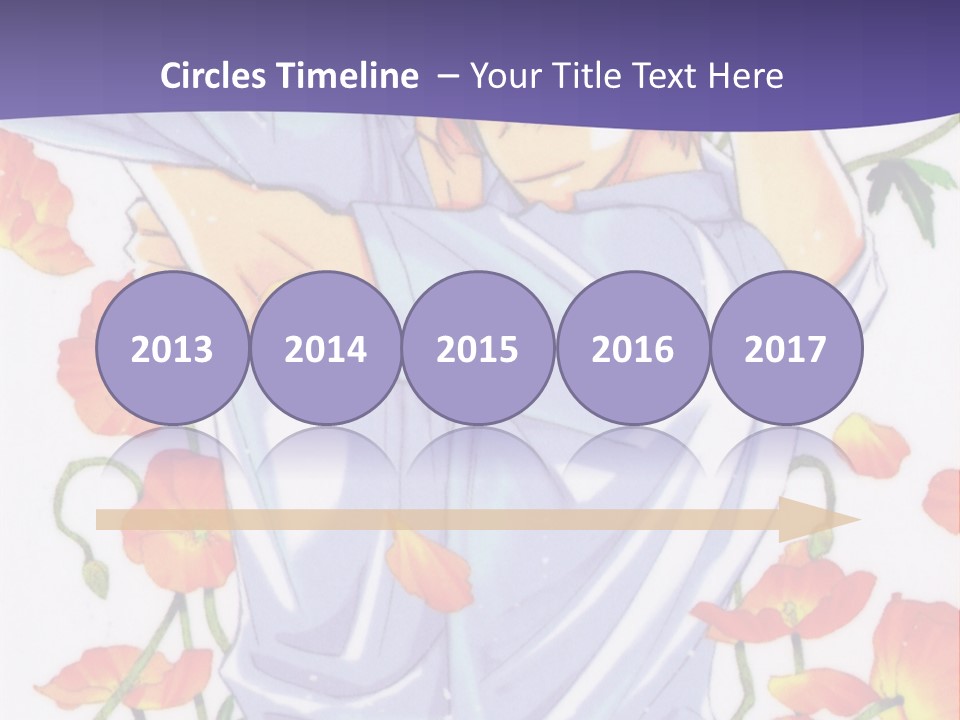 A Man And A Woman Hugging In Front Of Flowers PowerPoint Template