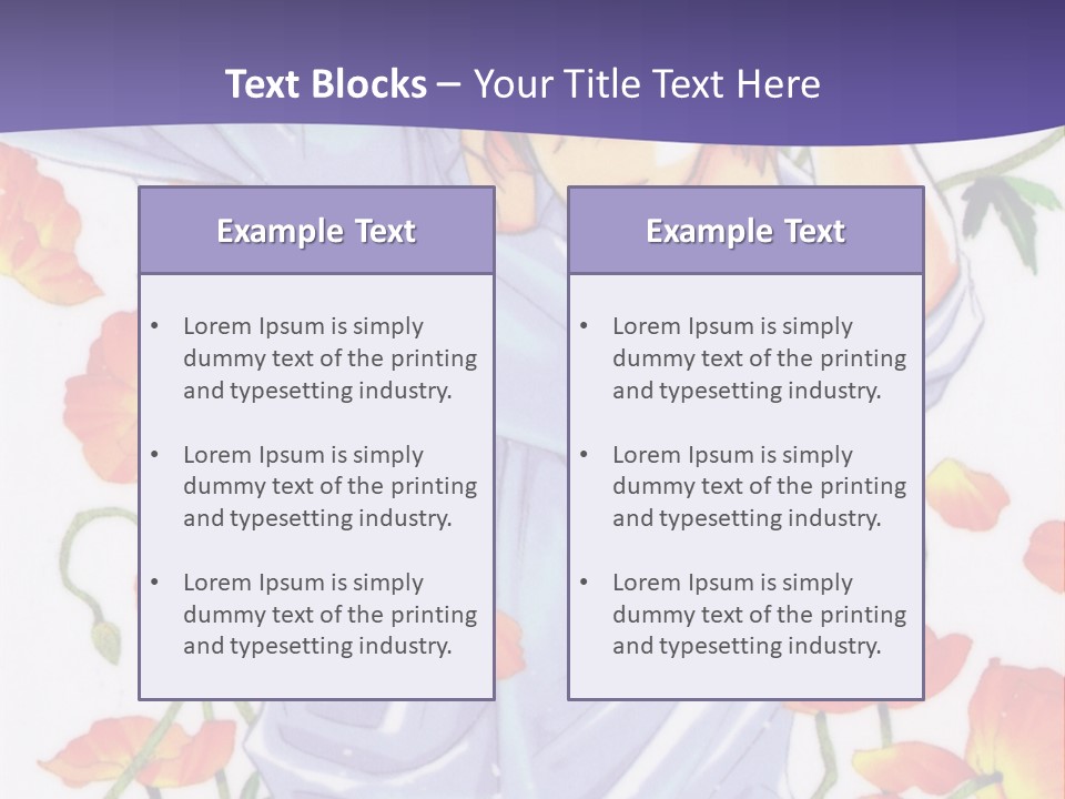 A Man And A Woman Hugging In Front Of Flowers PowerPoint Template