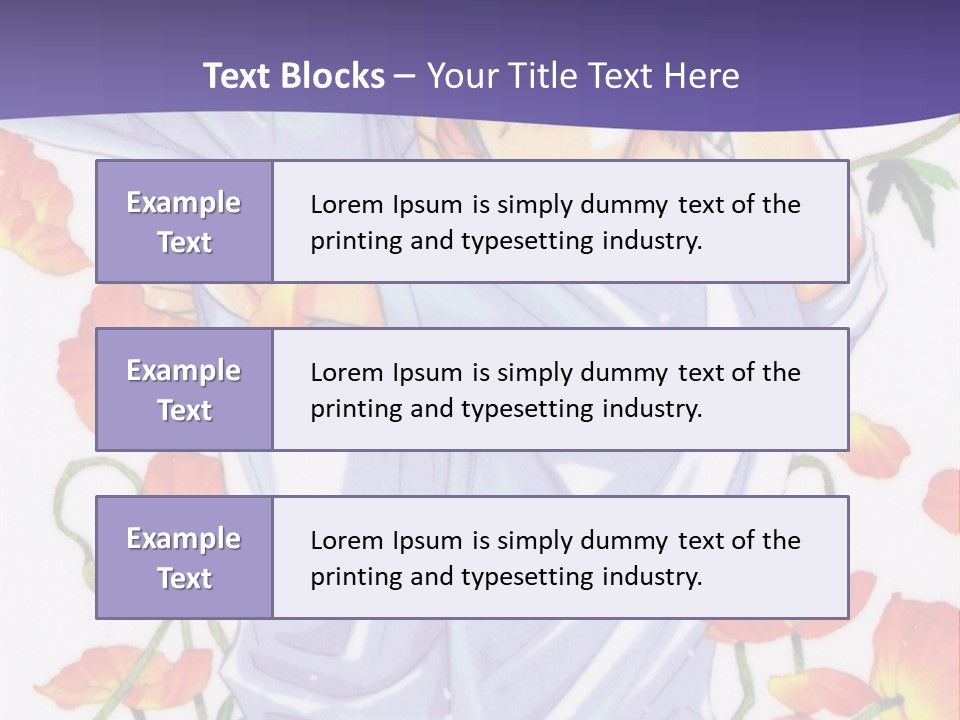 A Man And A Woman Hugging In Front Of Flowers PowerPoint Template