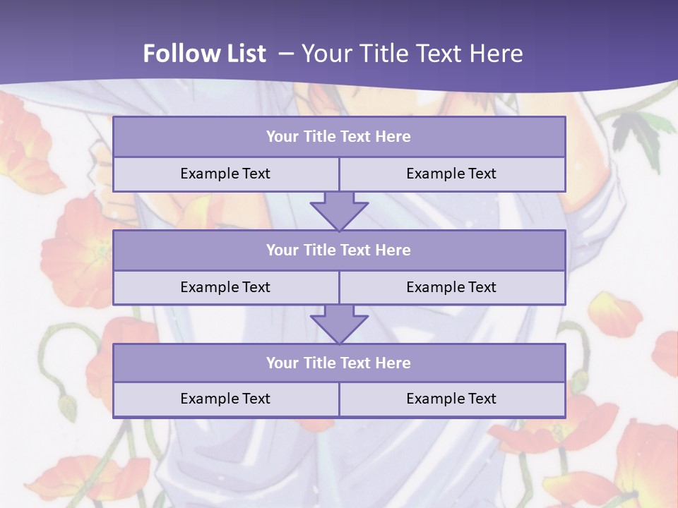 A Man And A Woman Hugging In Front Of Flowers PowerPoint Template