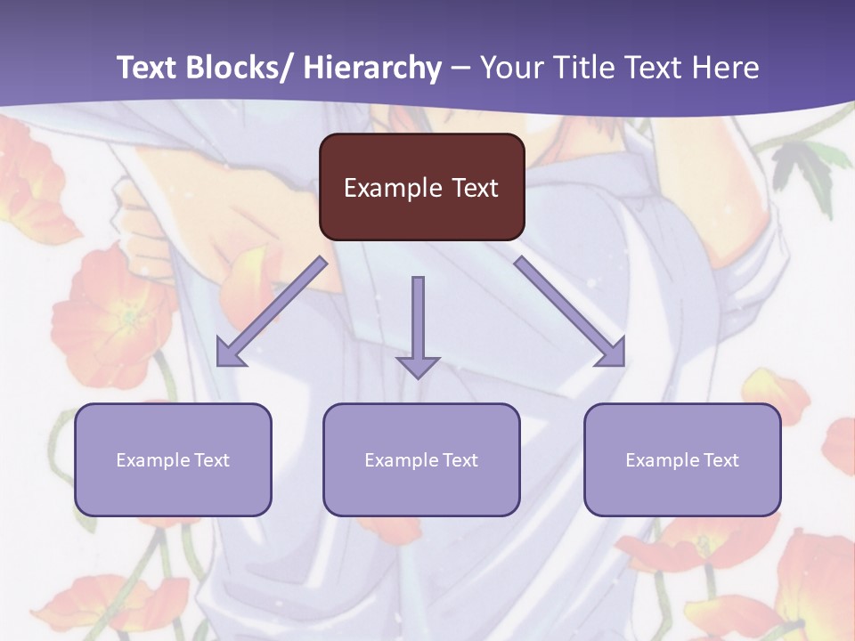 A Man And A Woman Hugging In Front Of Flowers PowerPoint Template