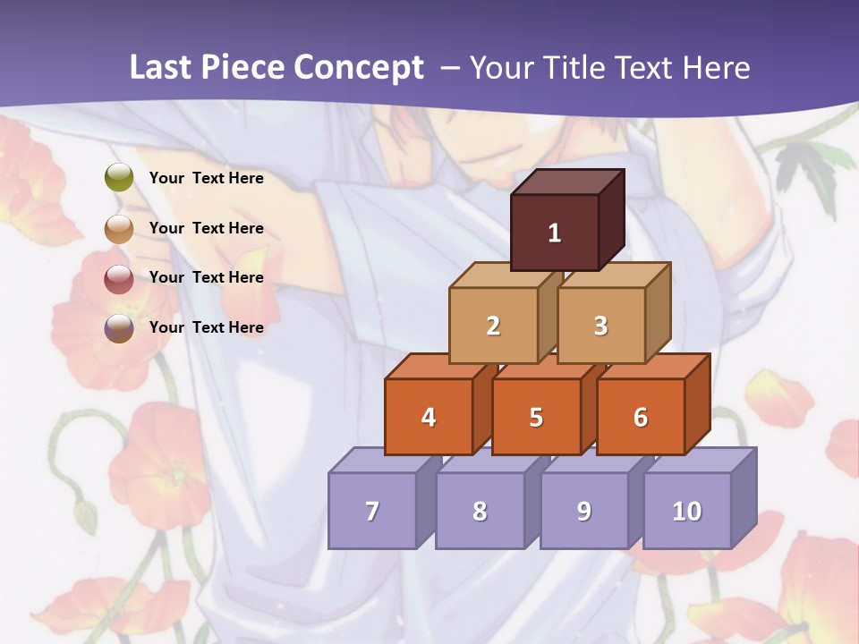 A Man And A Woman Hugging In Front Of Flowers PowerPoint Template