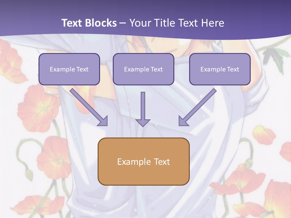 A Man And A Woman Hugging In Front Of Flowers PowerPoint Template