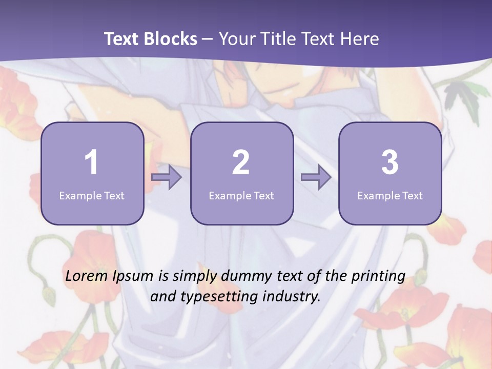 A Man And A Woman Hugging In Front Of Flowers PowerPoint Template