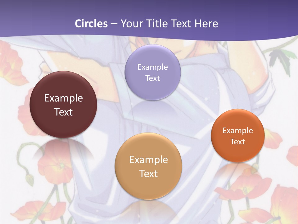 A Man And A Woman Hugging In Front Of Flowers PowerPoint Template