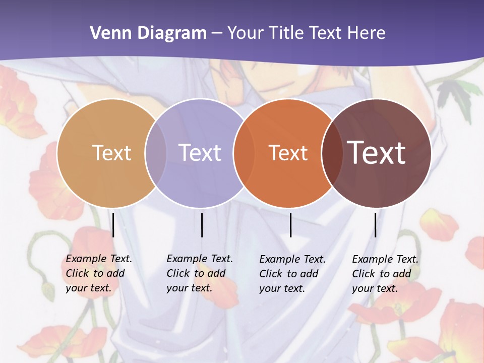 A Man And A Woman Hugging In Front Of Flowers PowerPoint Template