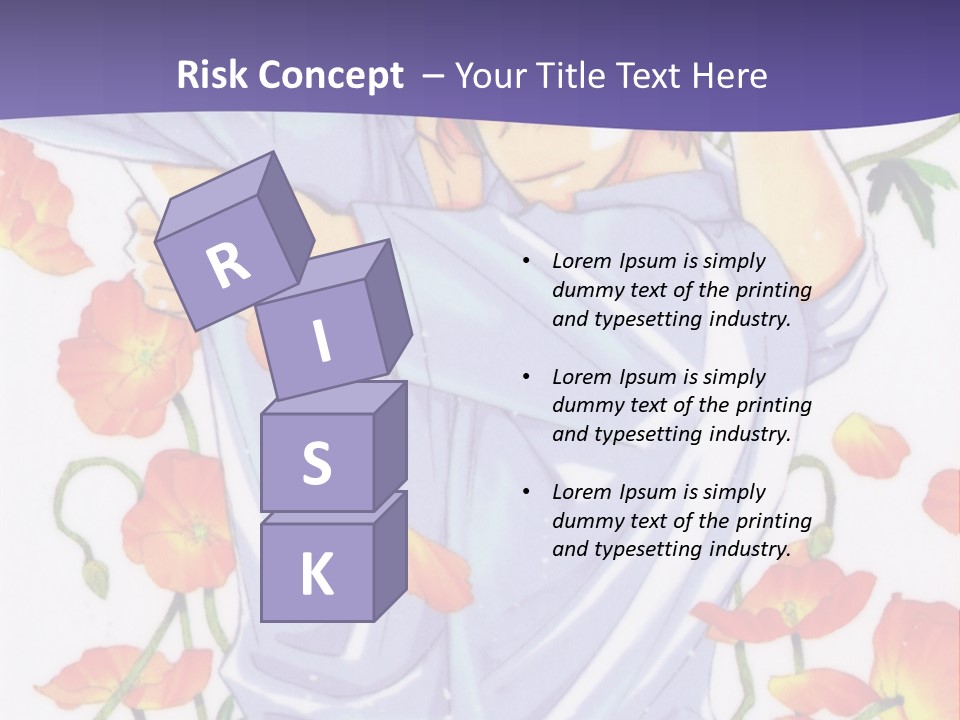 A Man And A Woman Hugging In Front Of Flowers PowerPoint Template