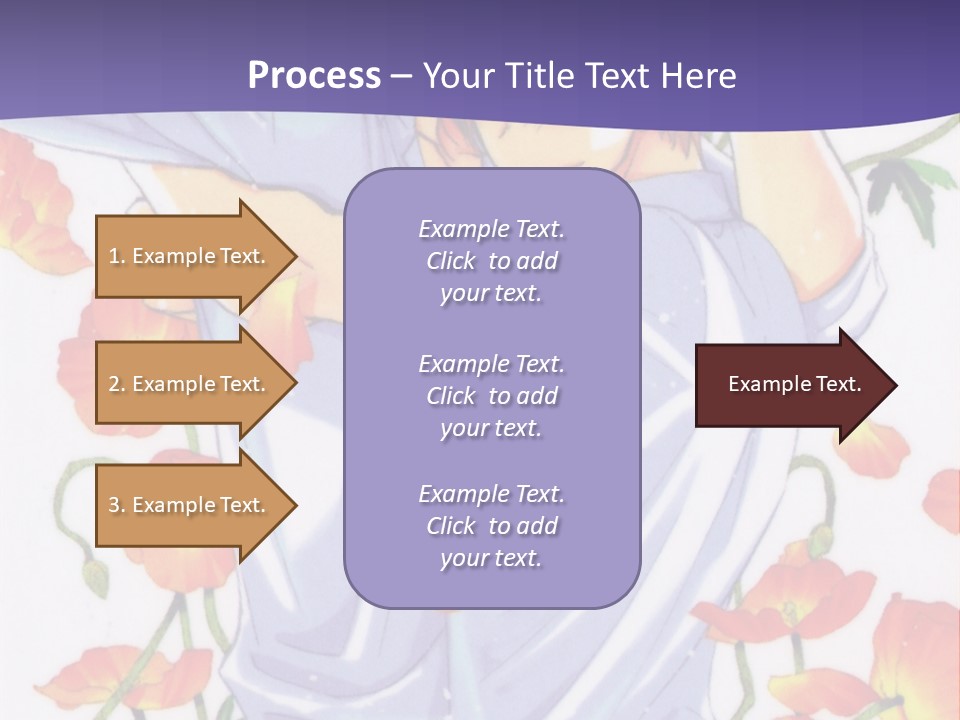 A Man And A Woman Hugging In Front Of Flowers PowerPoint Template