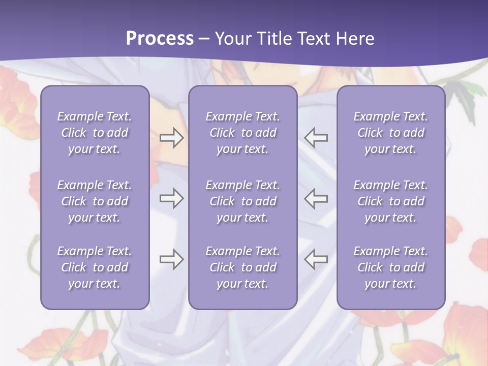 A Man And A Woman Hugging In Front Of Flowers PowerPoint Template