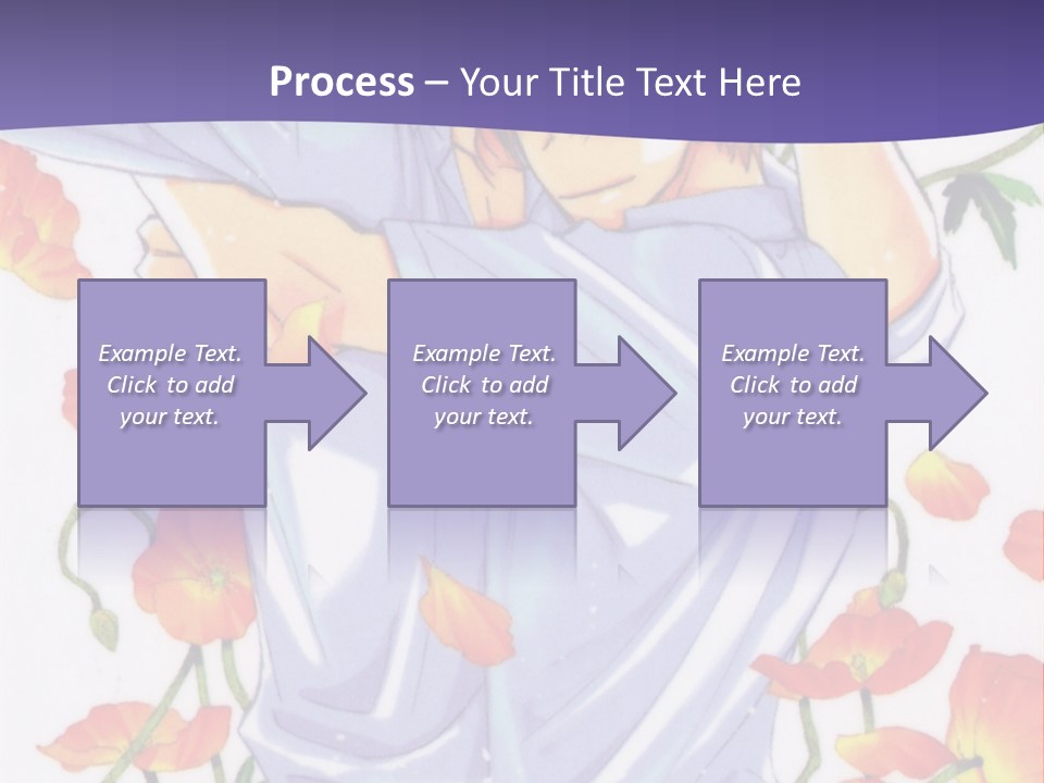 A Man And A Woman Hugging In Front Of Flowers PowerPoint Template