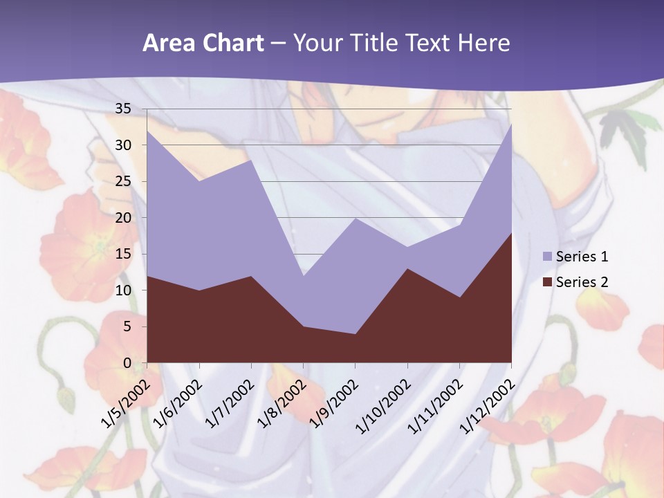 A Man And A Woman Hugging In Front Of Flowers PowerPoint Template