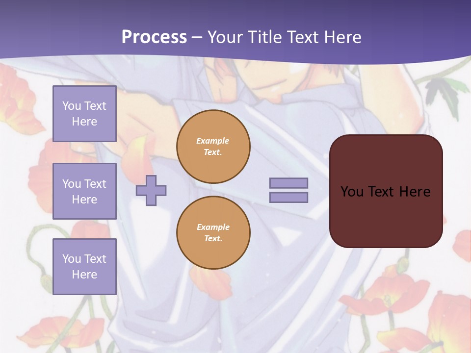 A Man And A Woman Hugging In Front Of Flowers PowerPoint Template