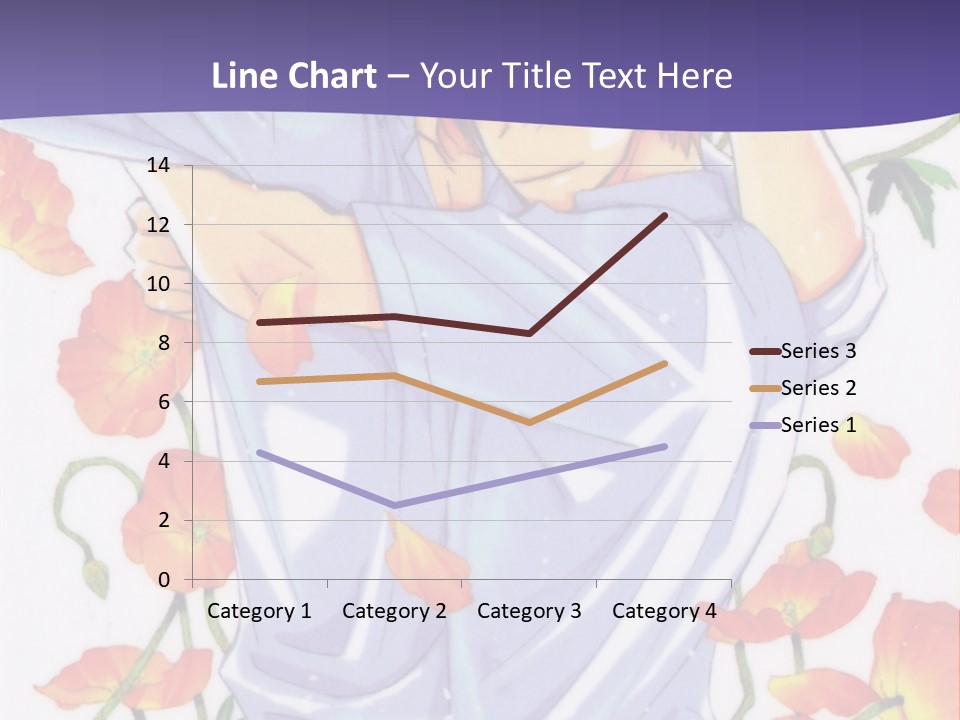 A Man And A Woman Hugging In Front Of Flowers PowerPoint Template