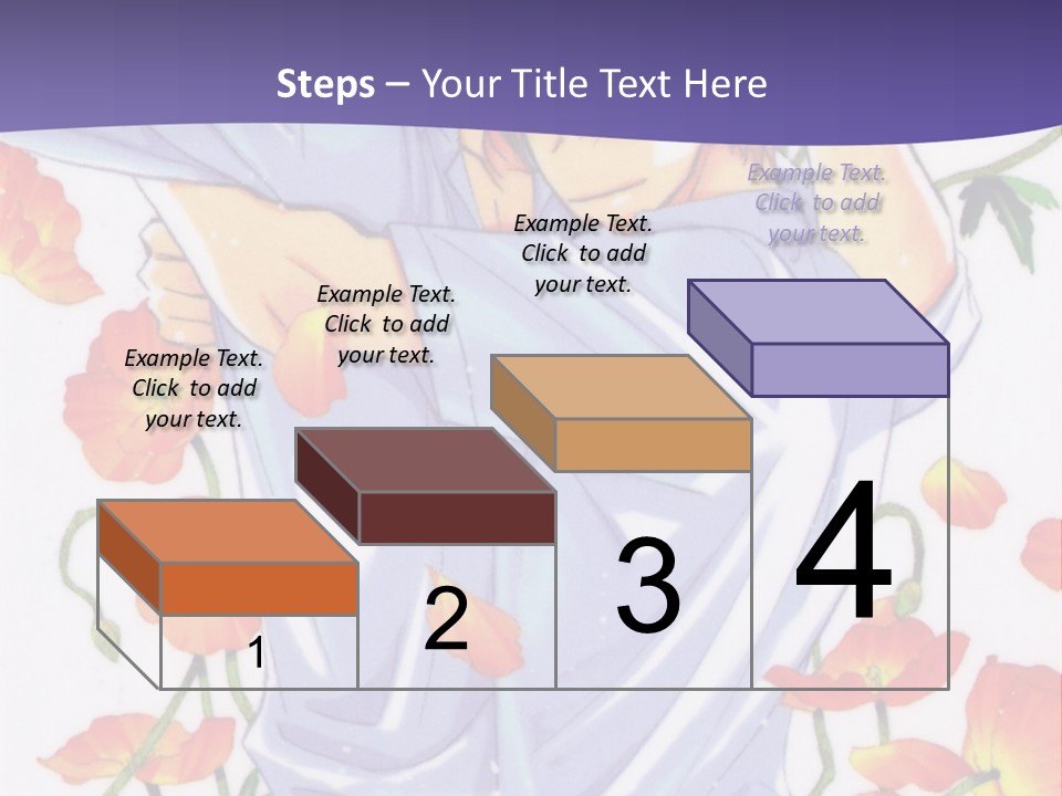 A Man And A Woman Hugging In Front Of Flowers PowerPoint Template