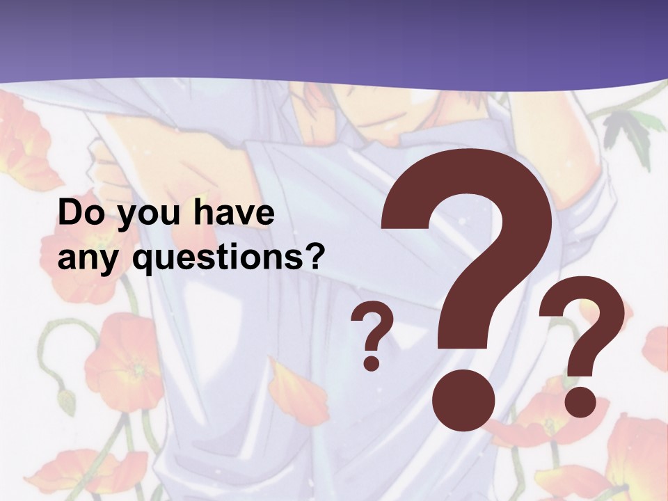 A Man And A Woman Hugging In Front Of Flowers PowerPoint Template