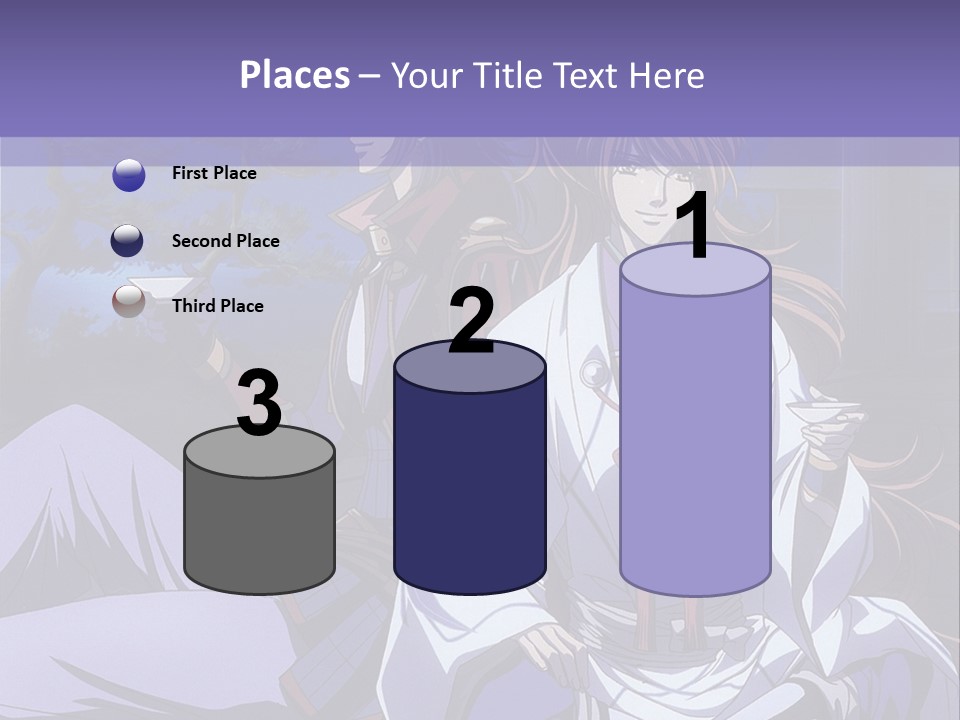 A Couple Of Anime Characters Sitting On The Ground PowerPoint Template