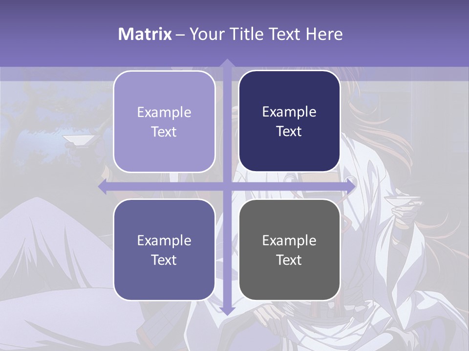 A Couple Of Anime Characters Sitting On The Ground PowerPoint Template