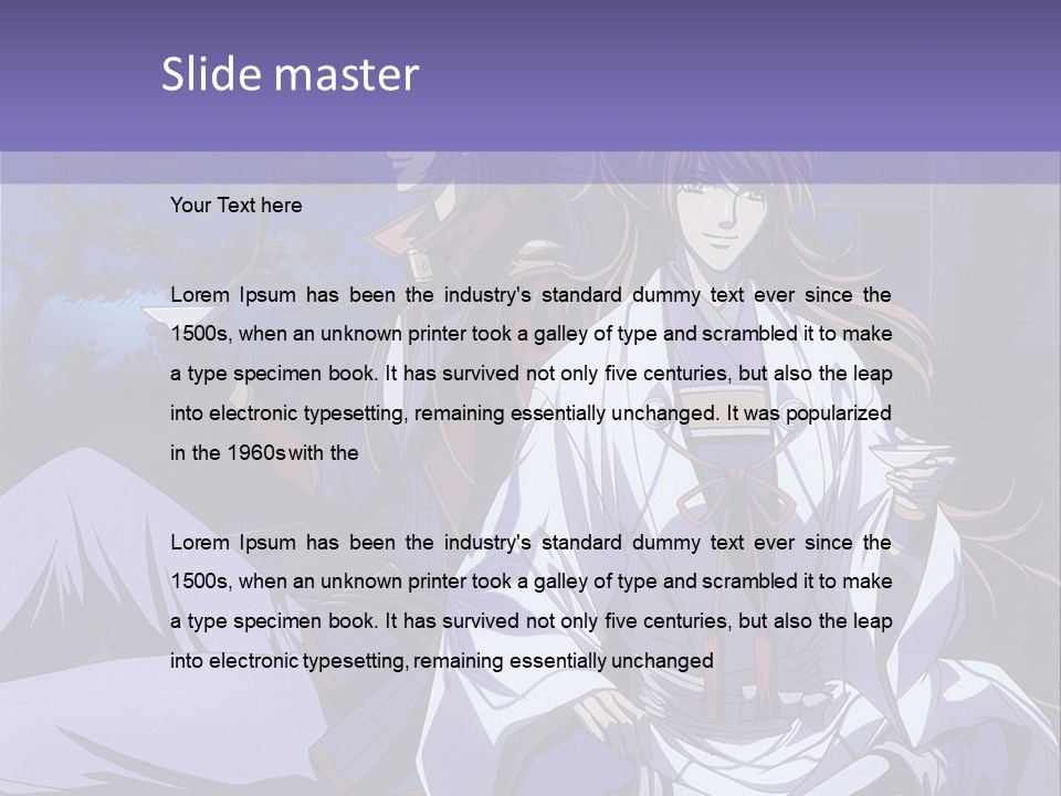 A Couple Of Anime Characters Sitting On The Ground PowerPoint Template