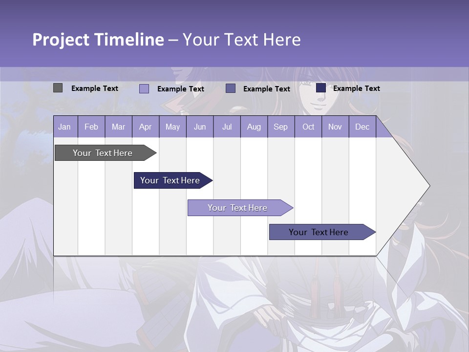 A Couple Of Anime Characters Sitting On The Ground PowerPoint Template