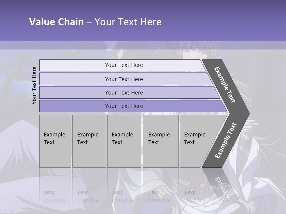 A Couple Of Anime Characters Sitting On The Ground PowerPoint Template