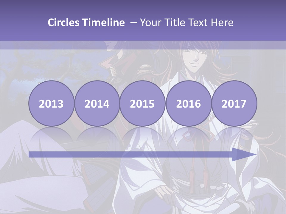 A Couple Of Anime Characters Sitting On The Ground PowerPoint Template