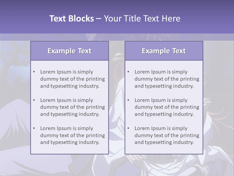 A Couple Of Anime Characters Sitting On The Ground PowerPoint Template