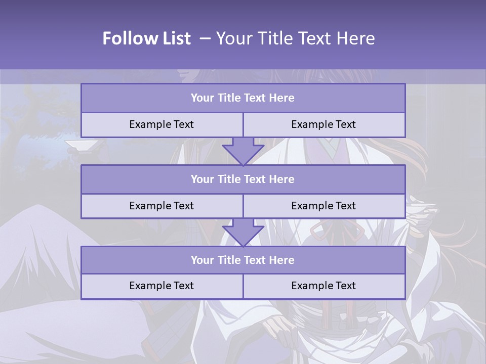 A Couple Of Anime Characters Sitting On The Ground PowerPoint Template