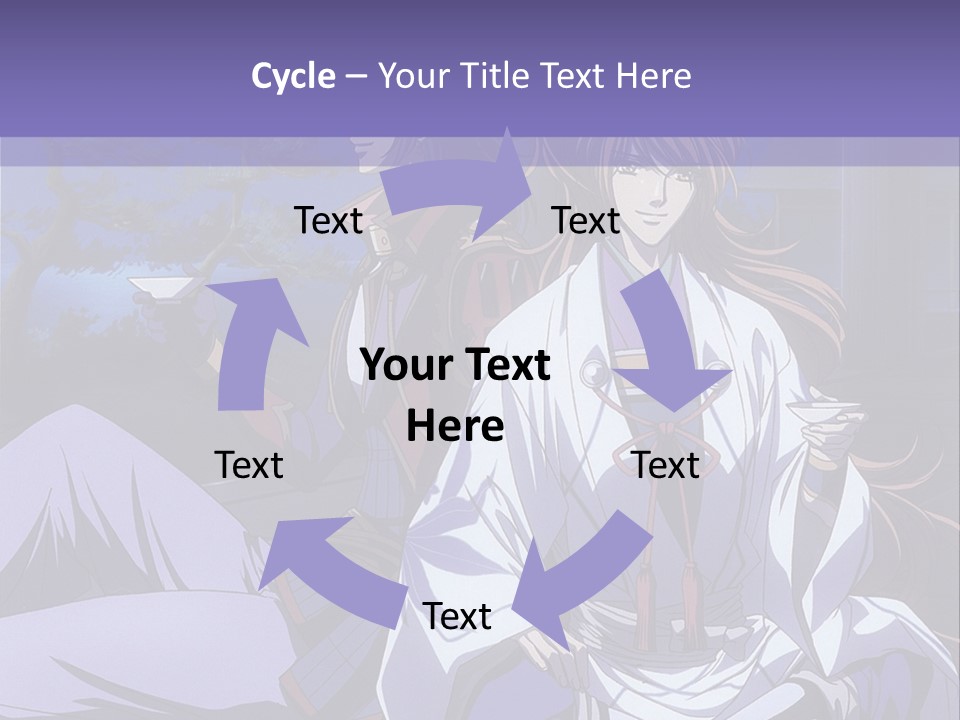 A Couple Of Anime Characters Sitting On The Ground PowerPoint Template