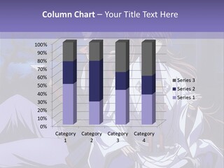 A Couple Of Anime Characters Sitting On The Ground PowerPoint Template