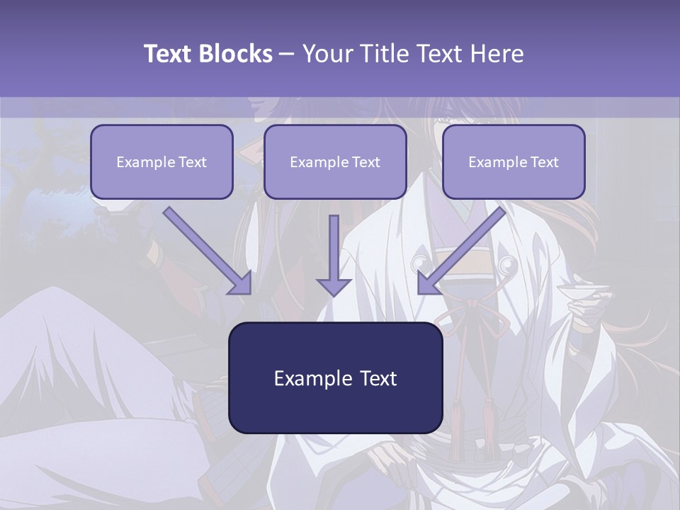 A Couple Of Anime Characters Sitting On The Ground PowerPoint Template