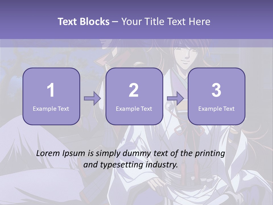 A Couple Of Anime Characters Sitting On The Ground PowerPoint Template