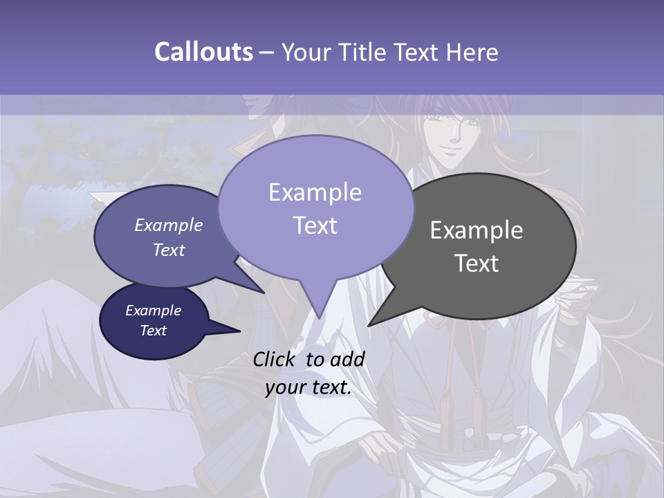 A Couple Of Anime Characters Sitting On The Ground PowerPoint Template