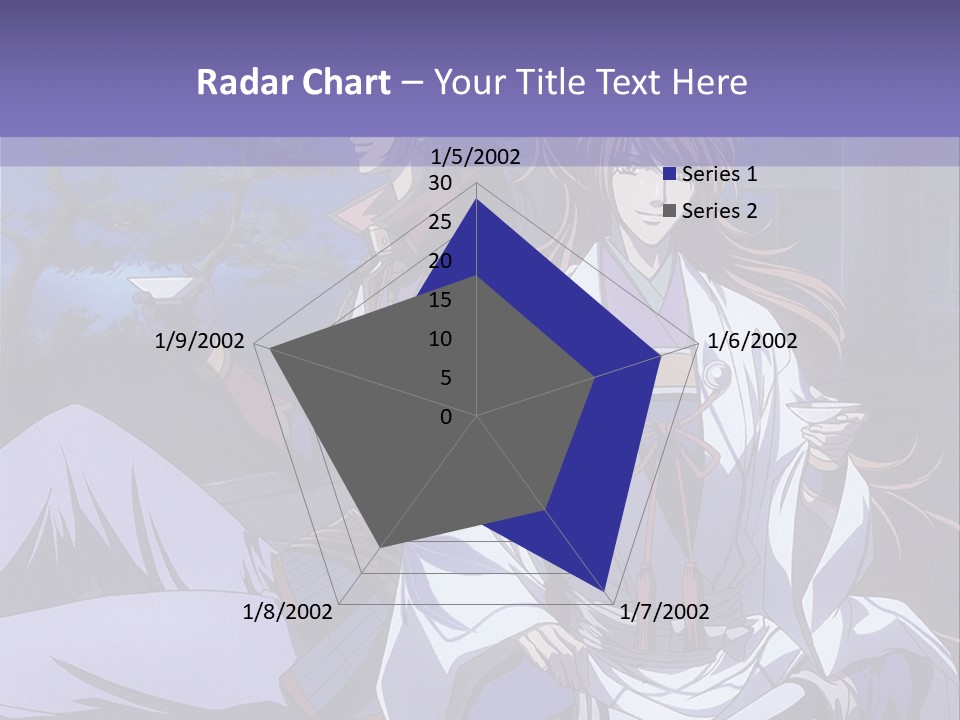 A Couple Of Anime Characters Sitting On The Ground PowerPoint Template