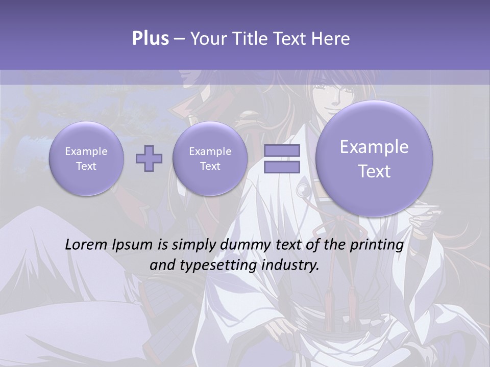 A Couple Of Anime Characters Sitting On The Ground PowerPoint Template