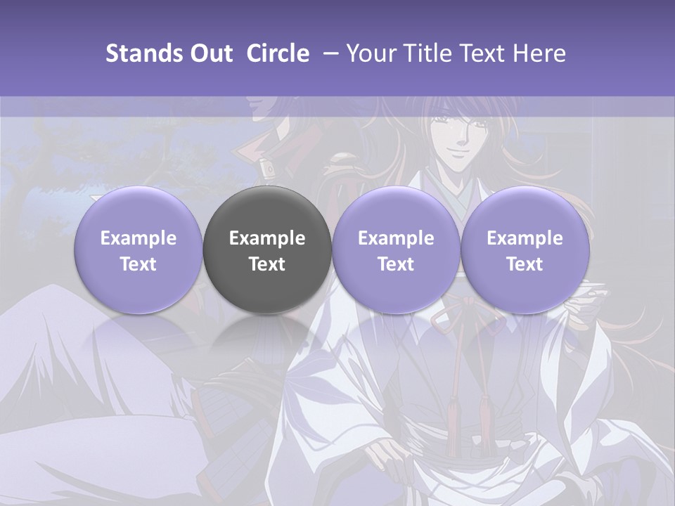 A Couple Of Anime Characters Sitting On The Ground PowerPoint Template