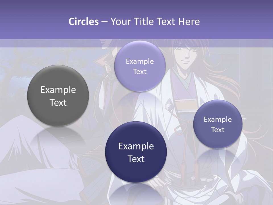 A Couple Of Anime Characters Sitting On The Ground PowerPoint Template